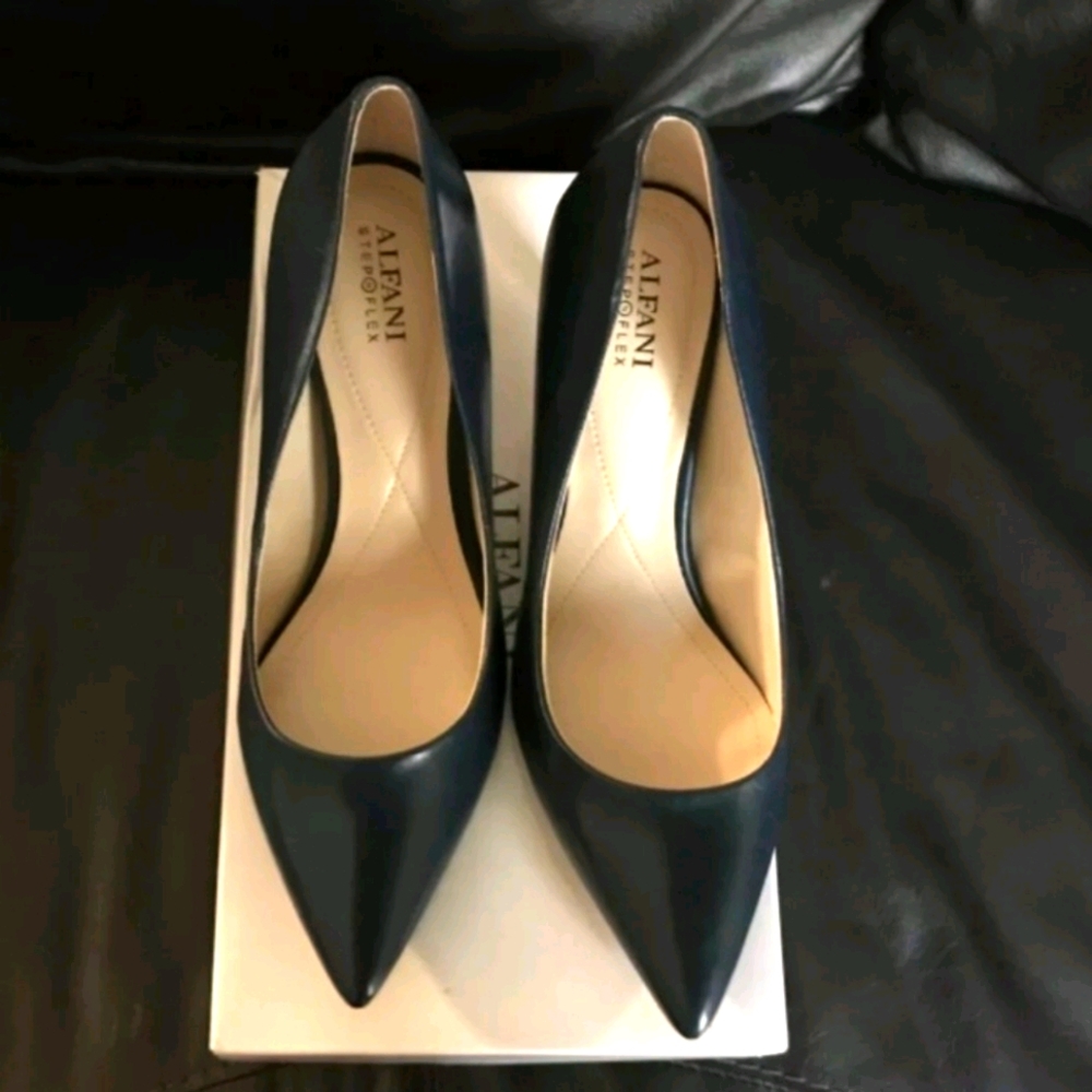 Women's Navy Blue High Heel 9W